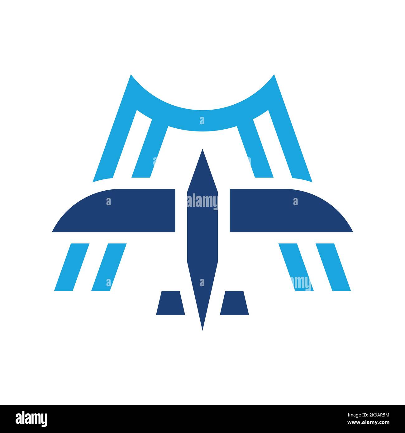 Letter A Air plane Travel Logo Design Template Stock Vector
