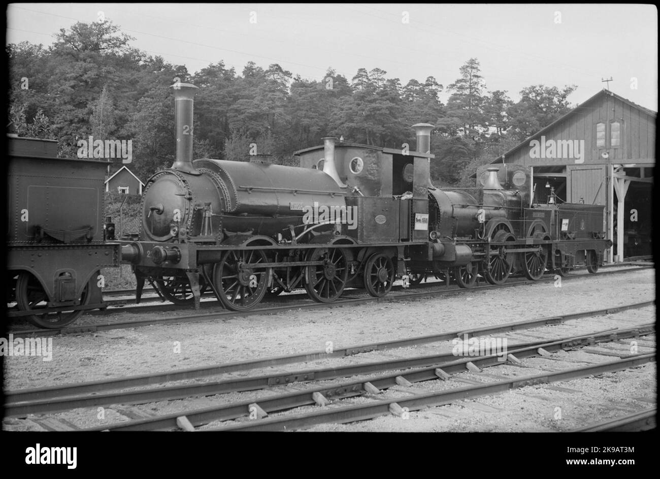 The State Railway Buildings, SJB Lok 22 "Thor" and the State Railway SJ ...