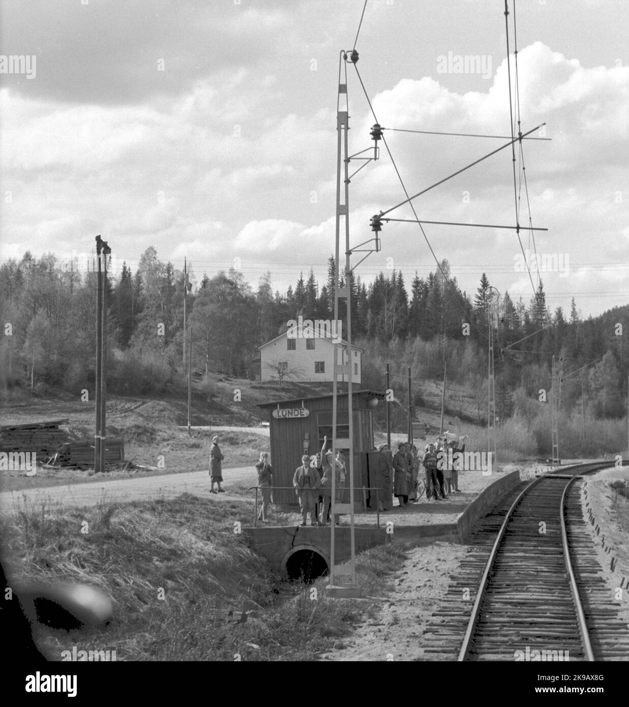First Electric Train Line Härnösand Sollefteå Långsele Stock Photo
