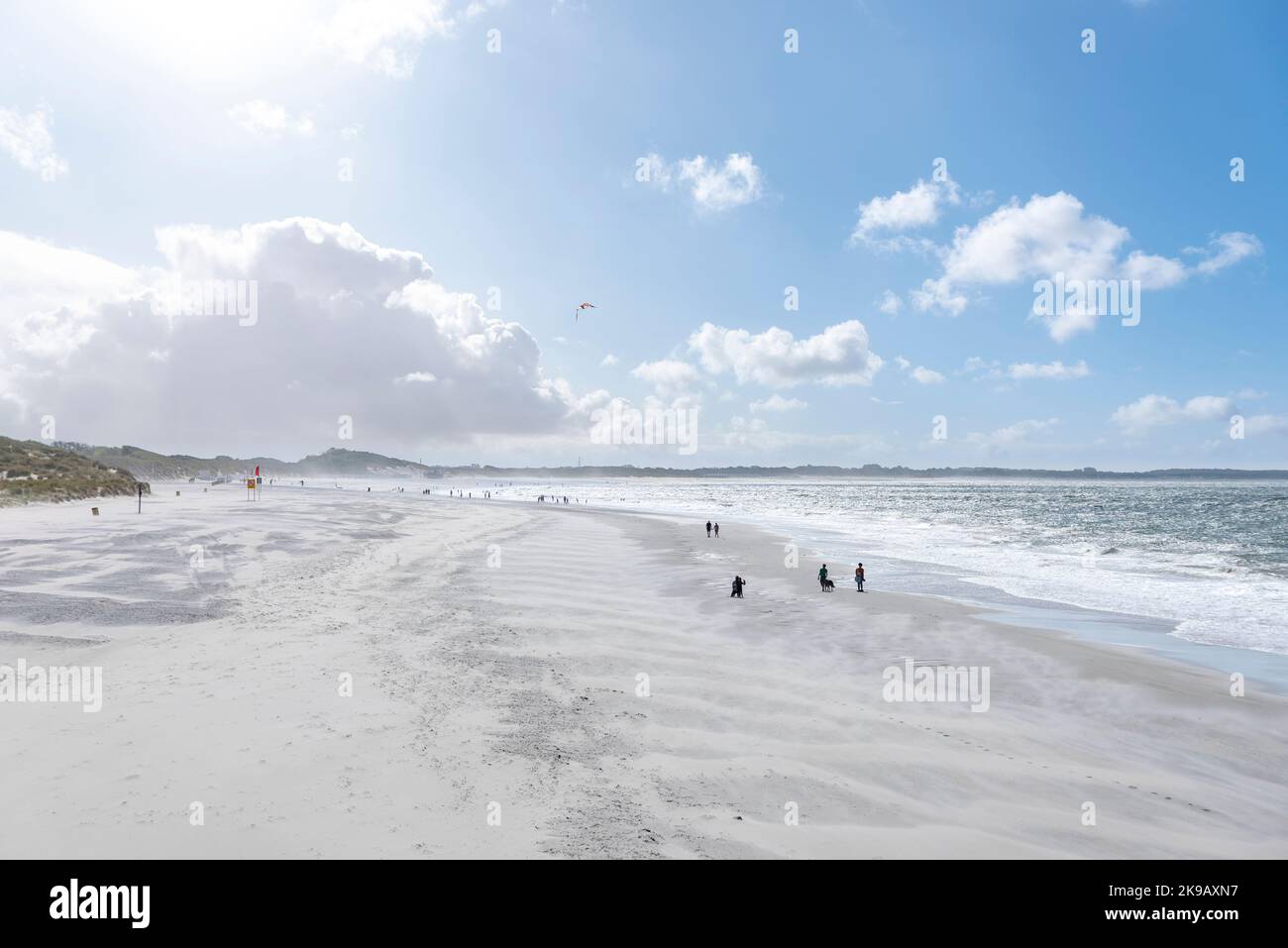 Landscape with view over Banjaard beach, Kamperland, Zeeland, Netherlands, Europe Stock Photo