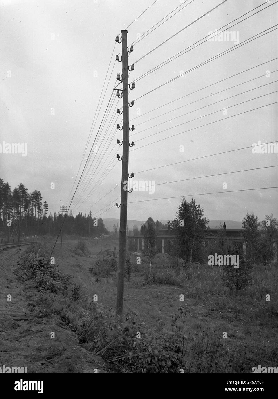 State Railways, SJ Telephone Lines Stock Photo