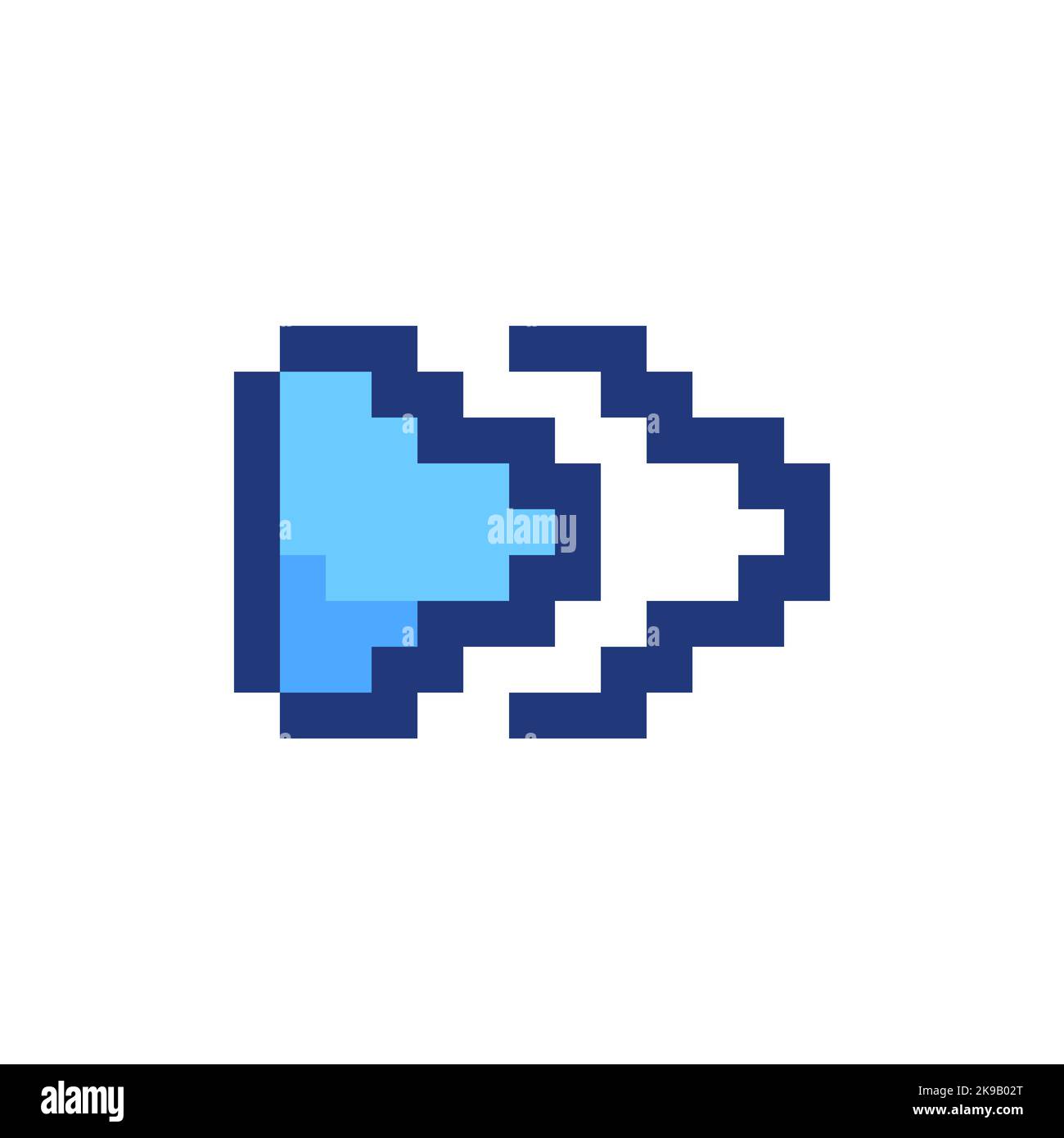 Fast forward button pixelated RGB color ui icon Stock Vector
