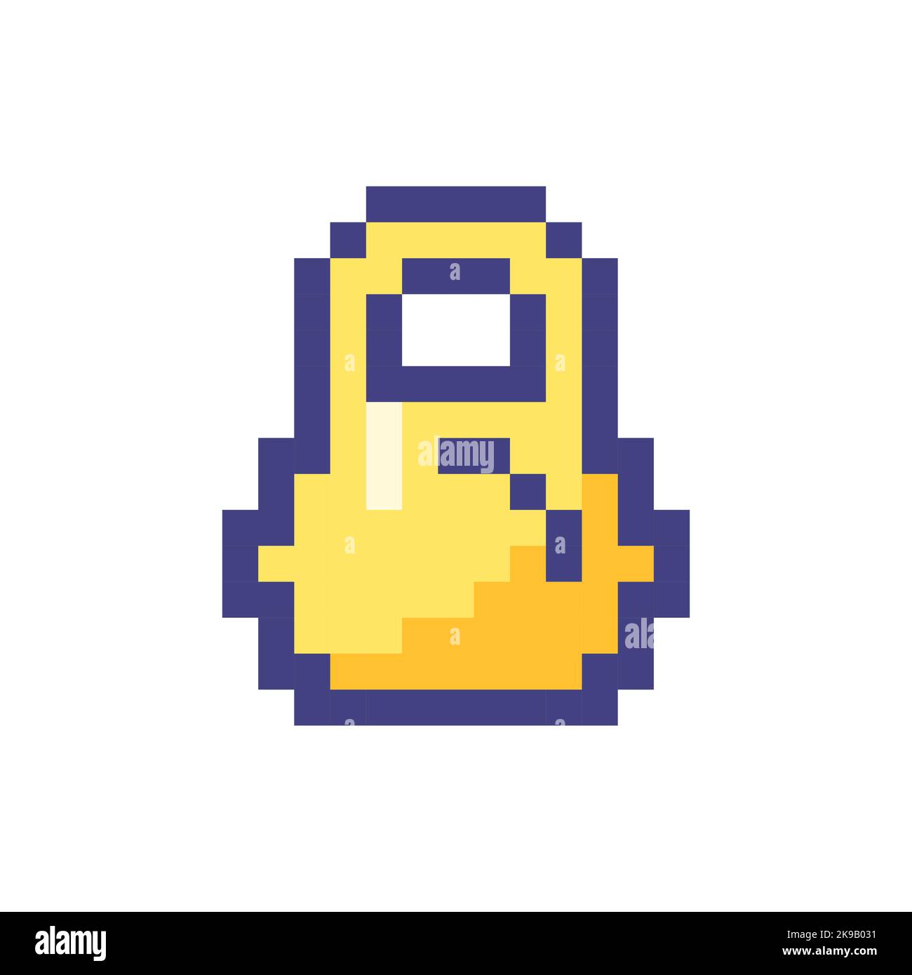 Kettlebell pixelated RGB color ui icon Stock Vector