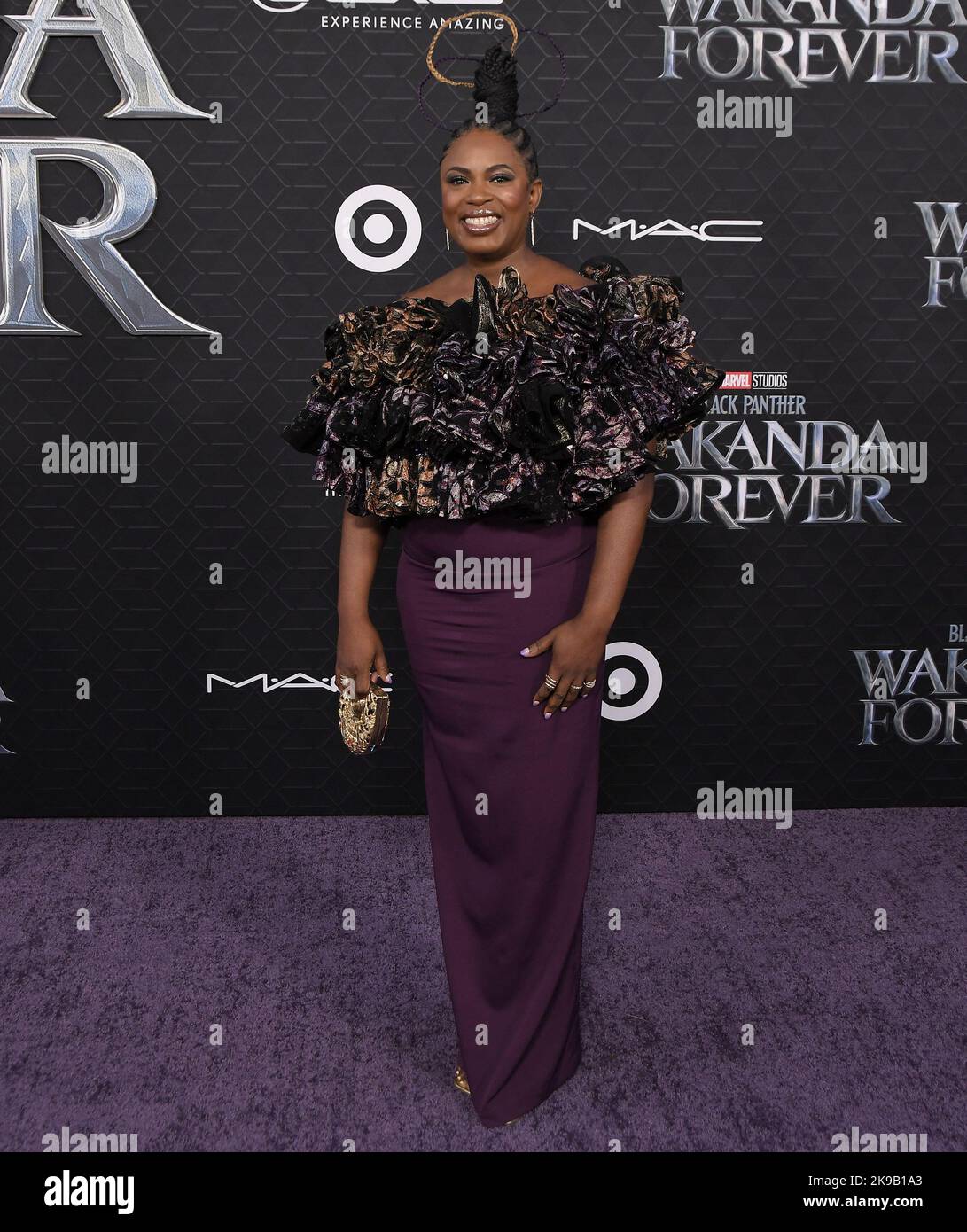 Hollywood, CA, October 26, 2022. Sope Aluko arrives at the Marvel