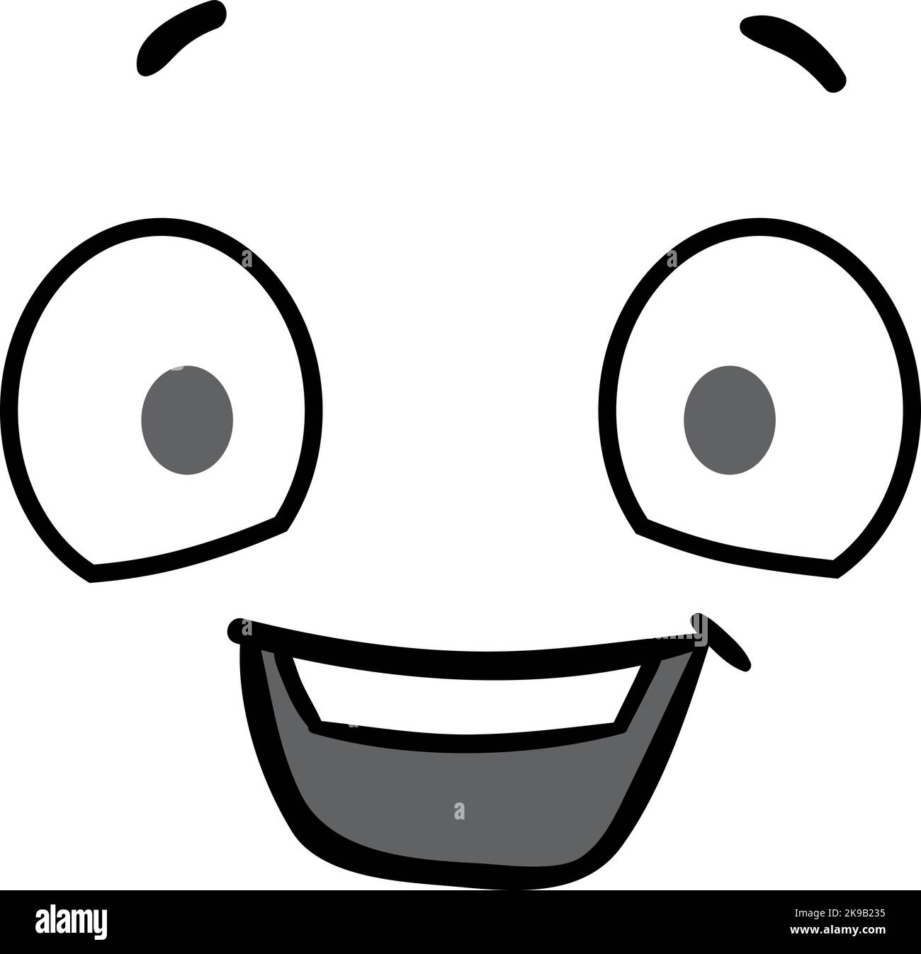 Cartoon faces Black and White Stock Photos & Images - Alamy