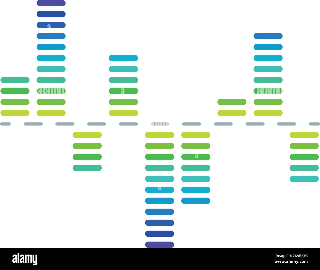 Histogram icon. Color gradient column chart template Stock Vector Image ...