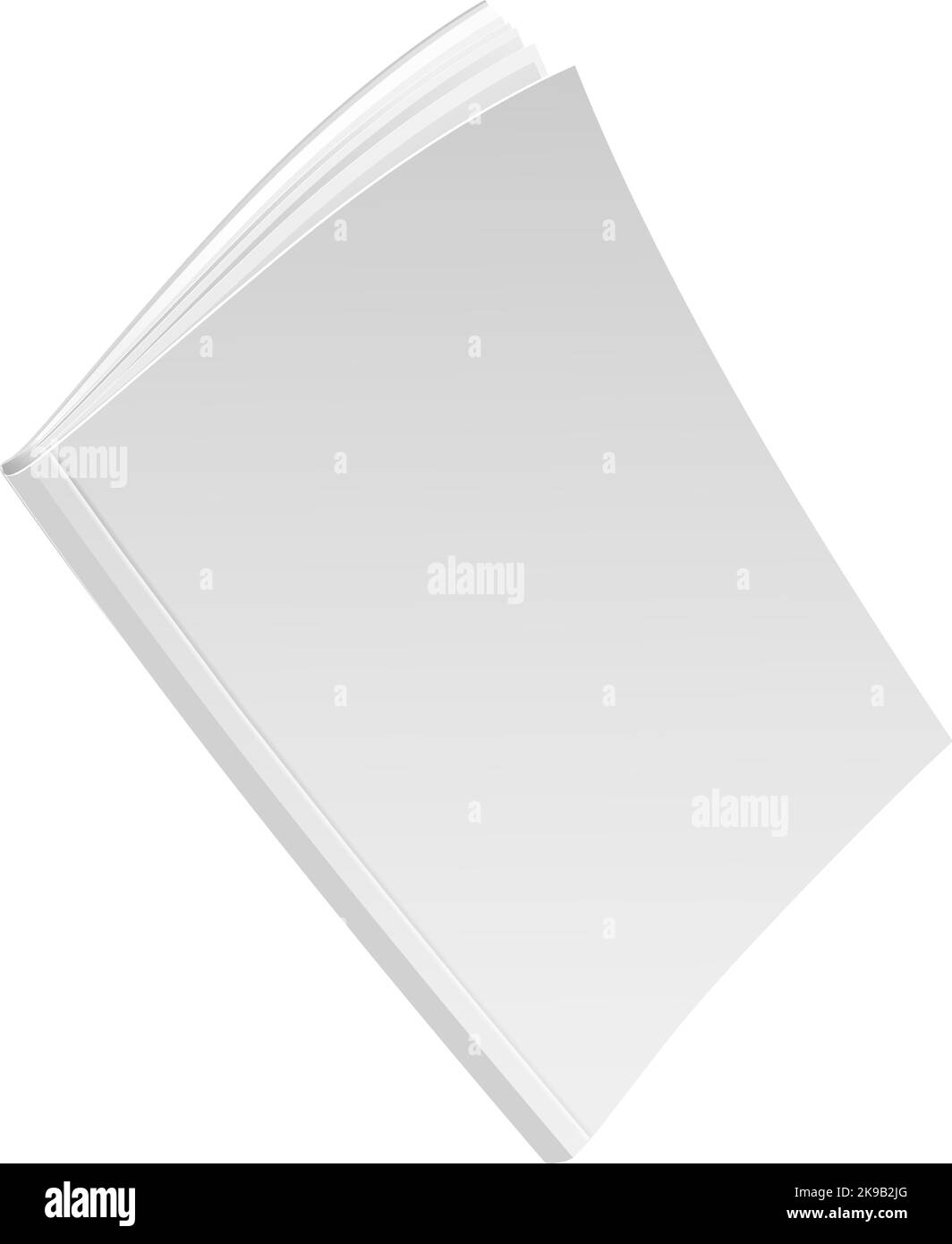 Blank white brochure mockup. Realistic magazine cover Stock Vector