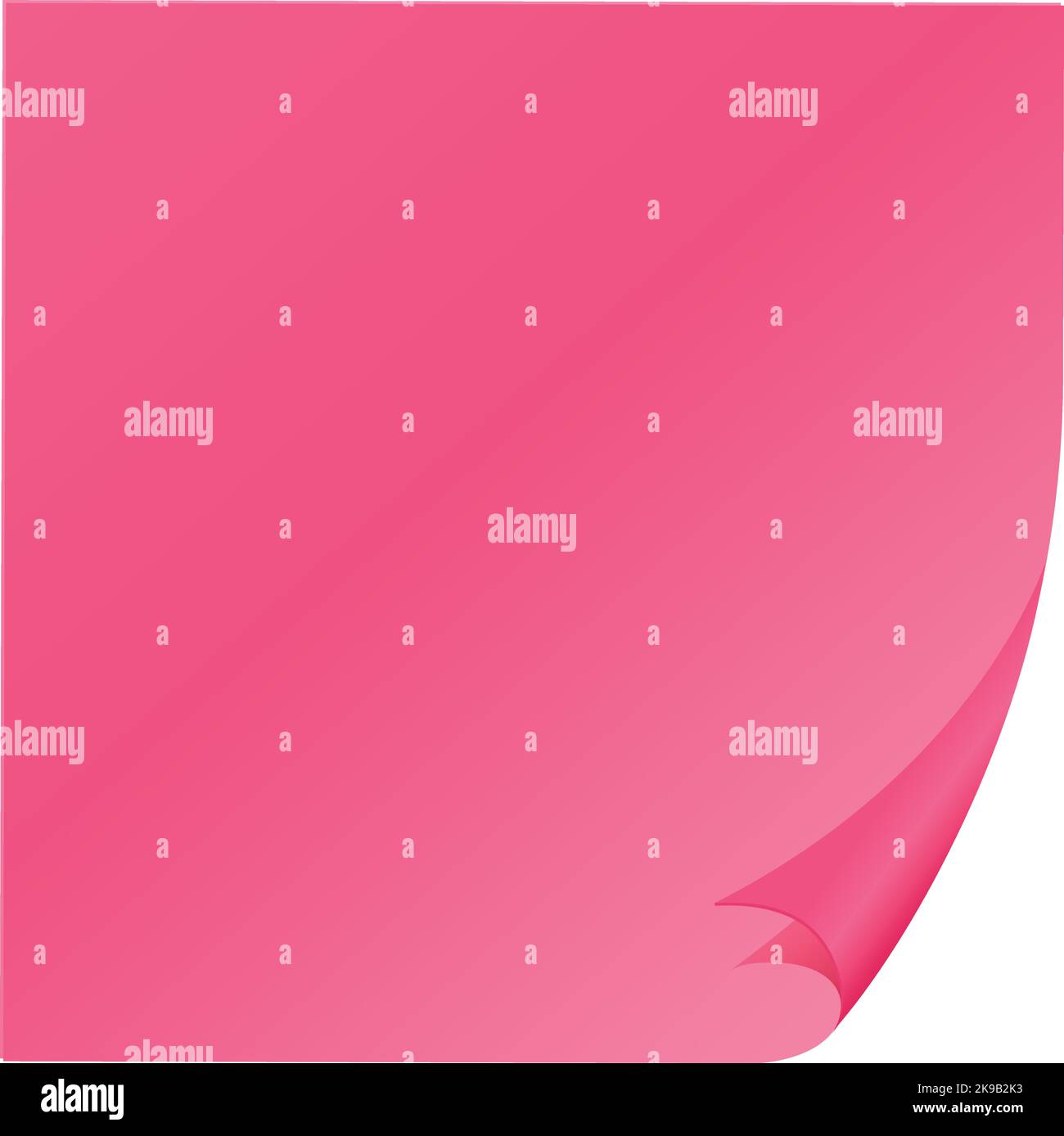 Curled corner paper note template. Blank memo Stock Vector Image & Art