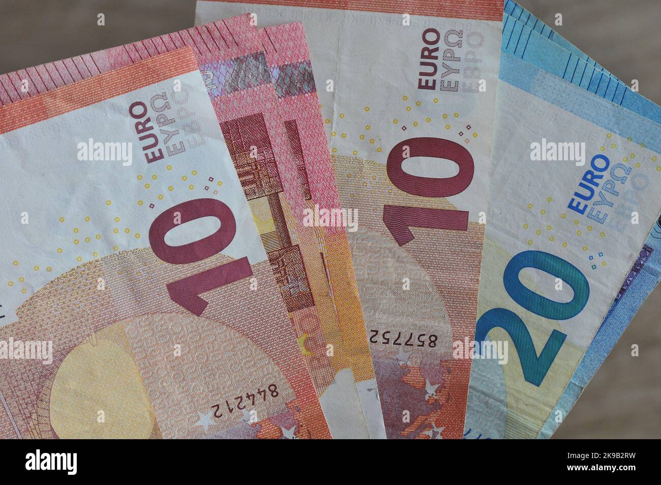 Copenhagen Denmark 27 October 2022 Euro Currency Nots In Danish Capital copenhagen-denmark-27-october-2022-euro-currency-nots-in-danish-capital