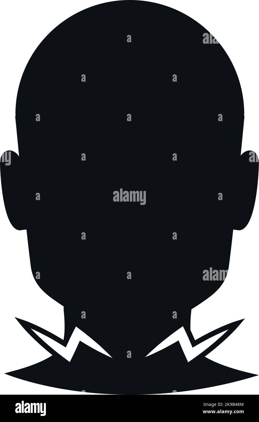 Neck pain black icon. Muscle ache syndrom Stock Vector