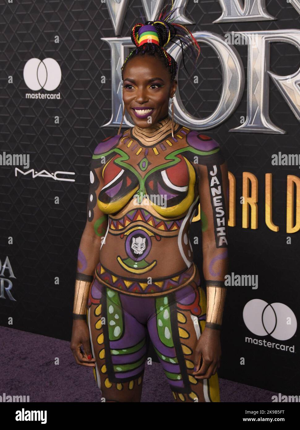 Janeshia Adams-Ginyard's Chadwick Boseman Body Paint