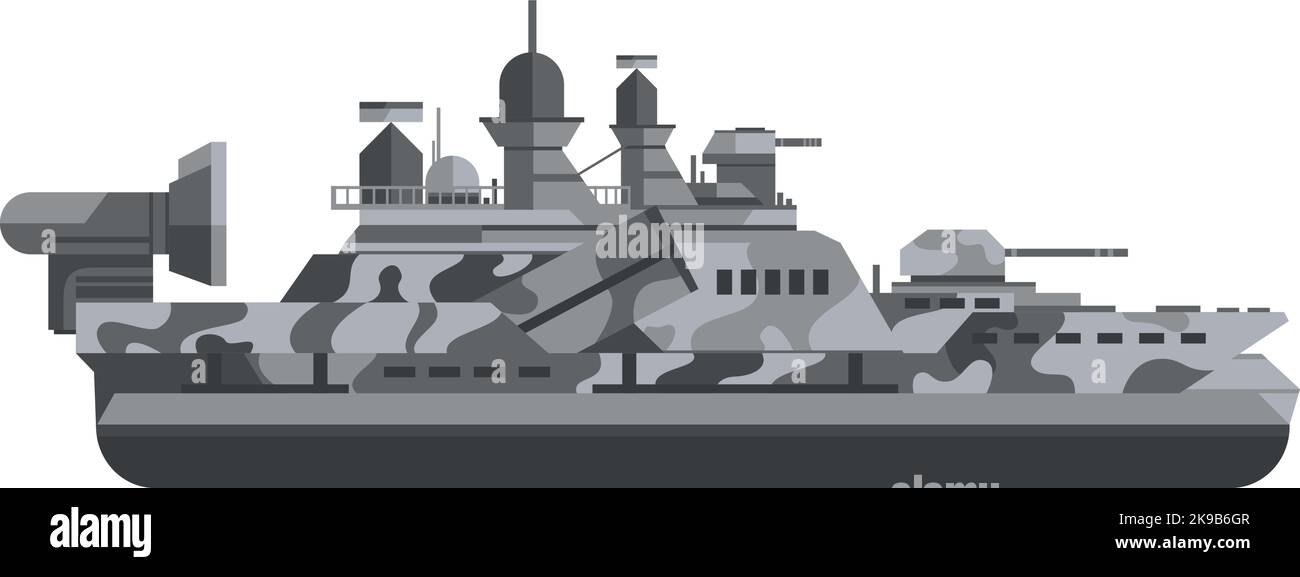 Warship icon. Weapon boat. Naval army ship Stock Vector
