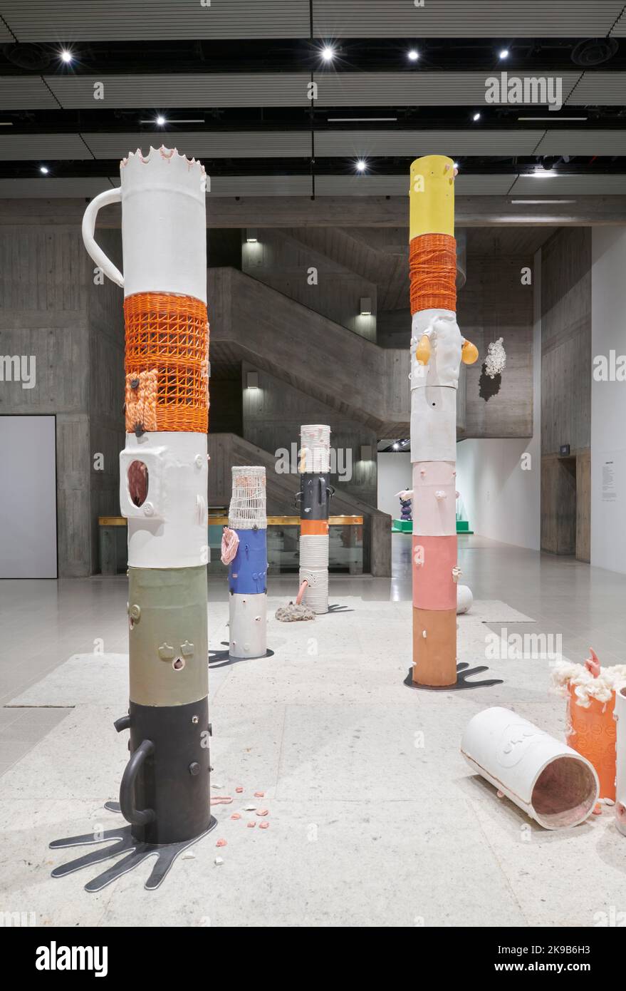 Jonathan Baldock work at Strange Clay Ceramics in Contemporary Art Exhibition, Hayward Gallery