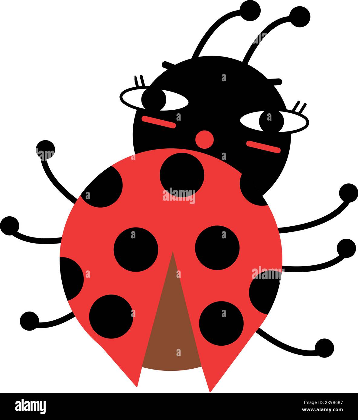 Ladybug character. Funny red bug. Small beetle Stock Vector Image & Art