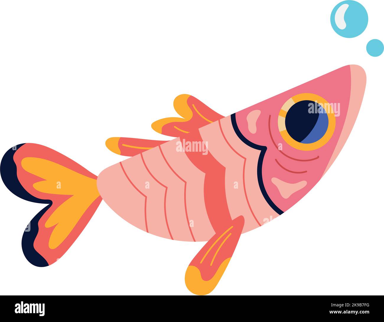Small pink fish Stock Vector Images - Alamy