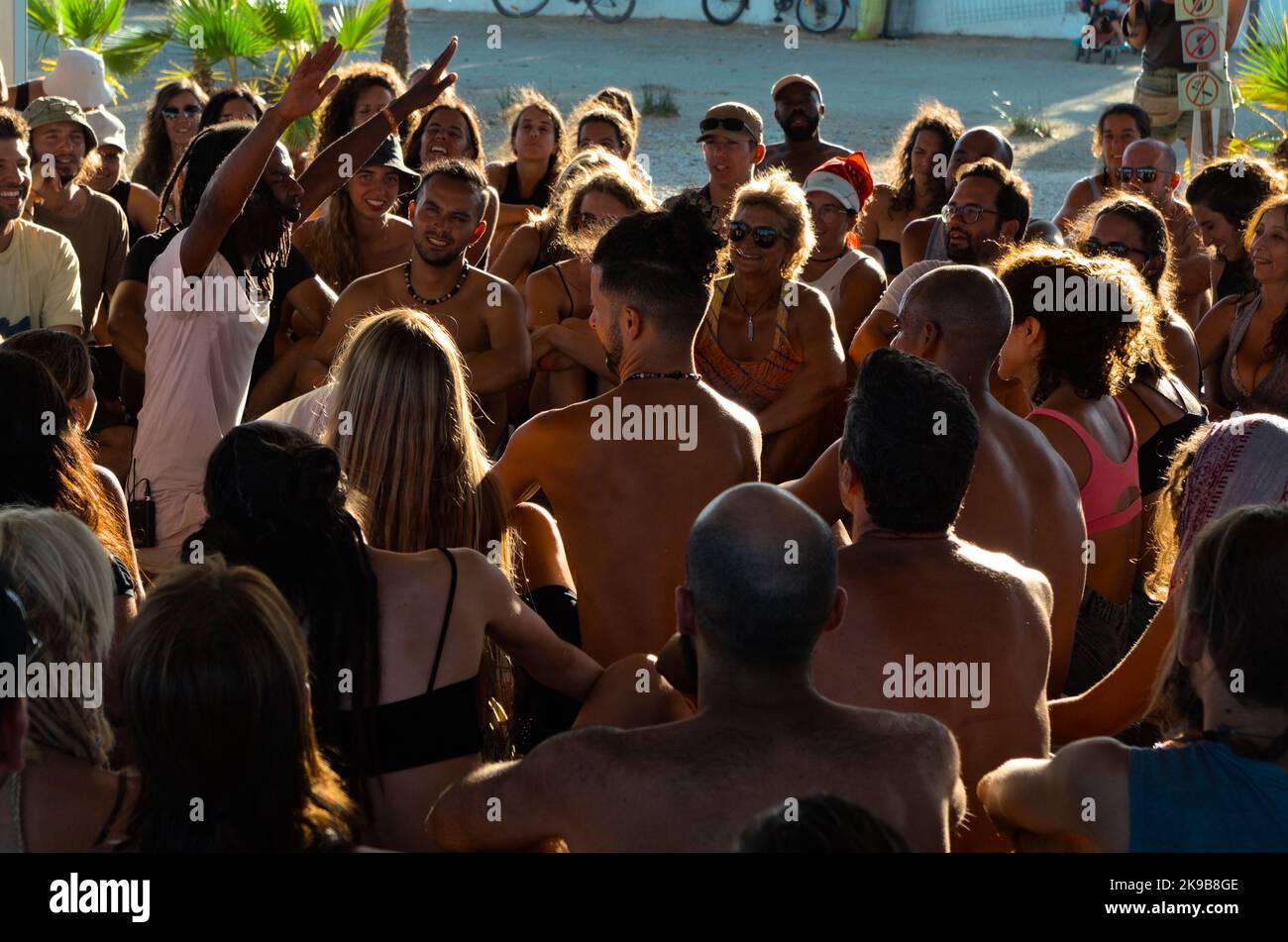 Workshop in Dance Festival Andancas 2022 in Campinho, Alentejo, Portugal Stock Photo