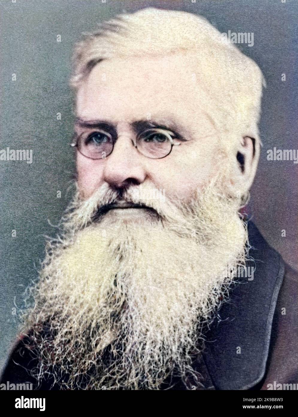 ALFRED WALLACE (1823-1913) Welsh naturalist and biologist who independently conceived the idea of natural selection through evolution. Stock Photo