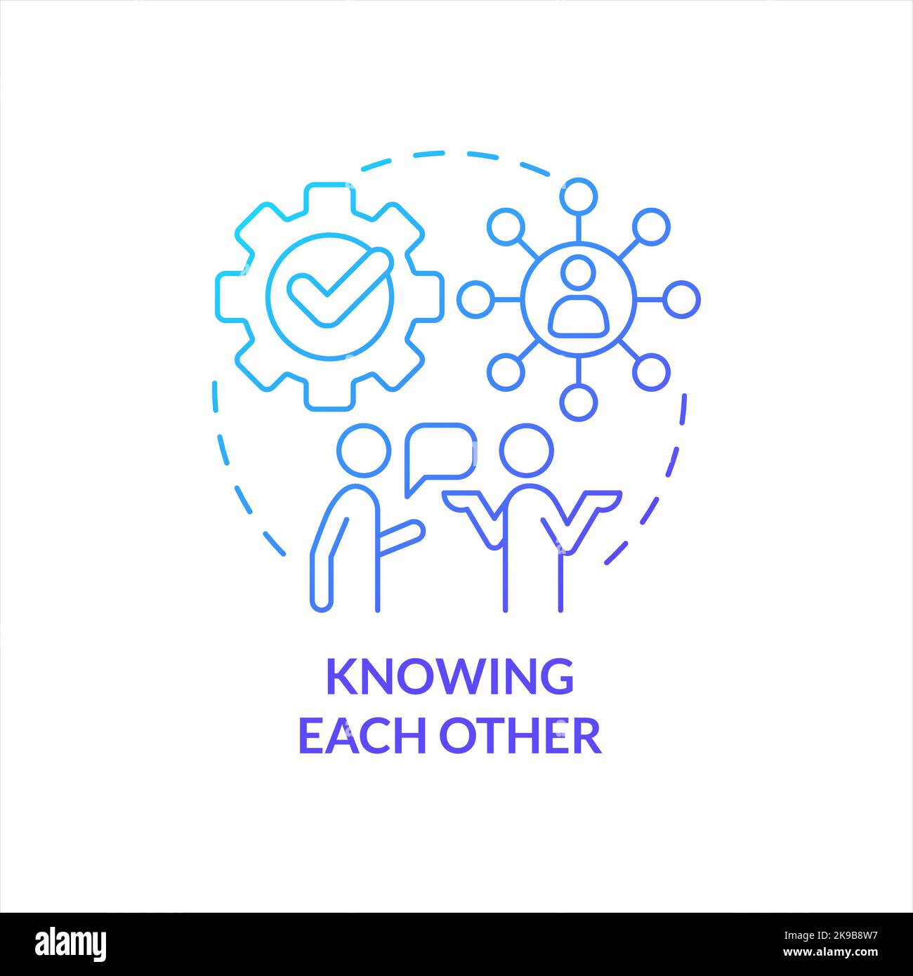 Know each other blue gradient concept icon Stock Vector Image & Art - Alamy