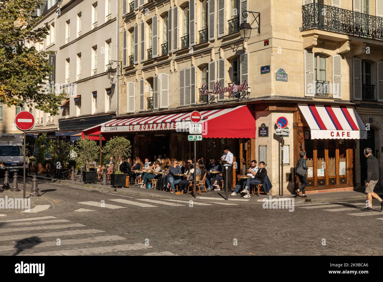Cafe on Streets of Paris Stock Photo
