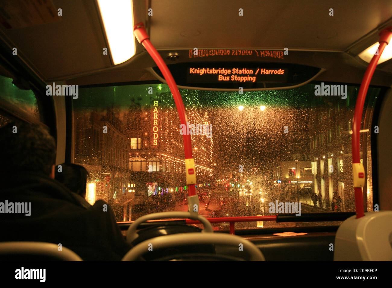 London, UK December 15, 2010 Night View of Harrods department store