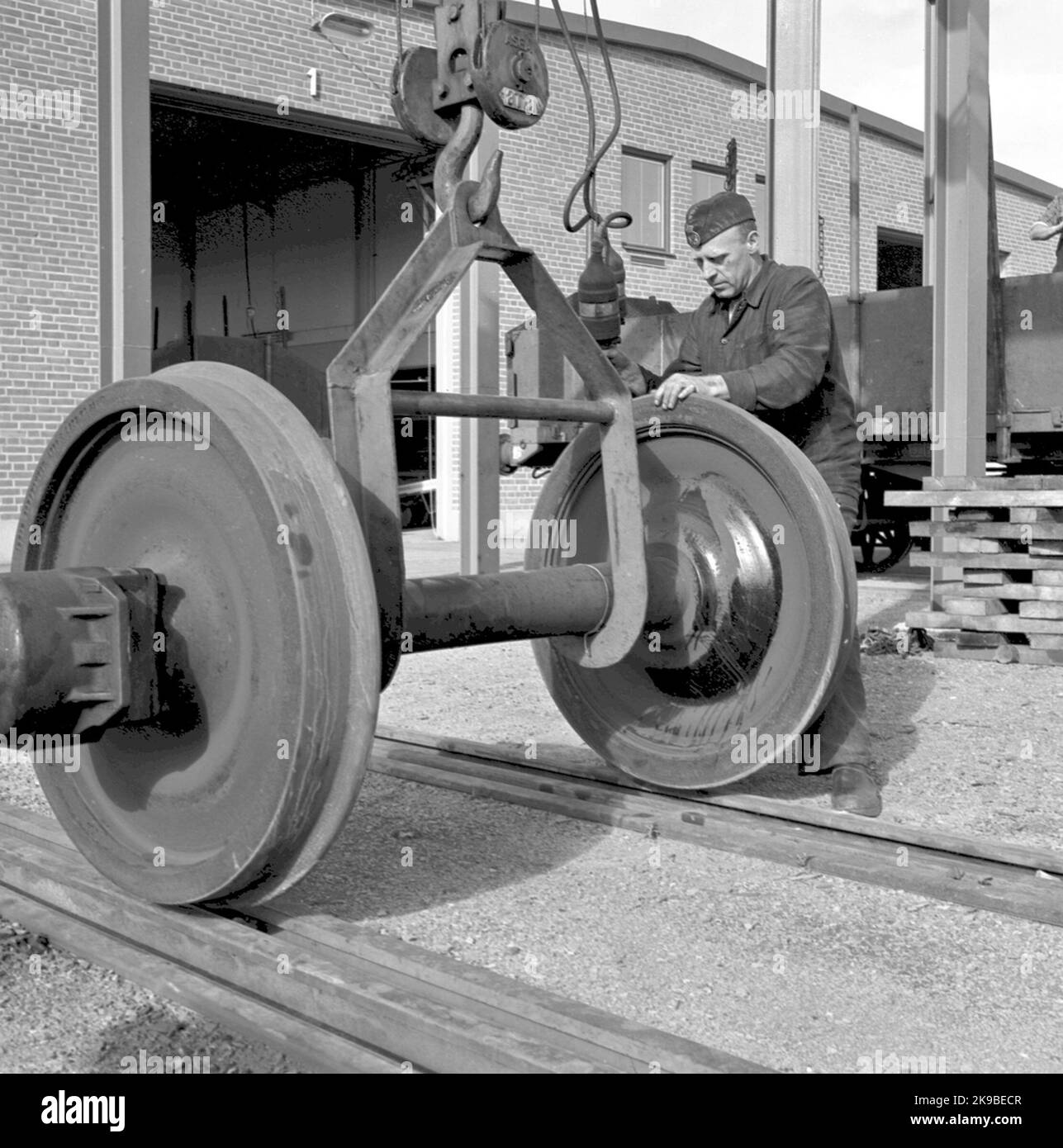 Operating for freight wagon maintenance Stock Photo Alamy
