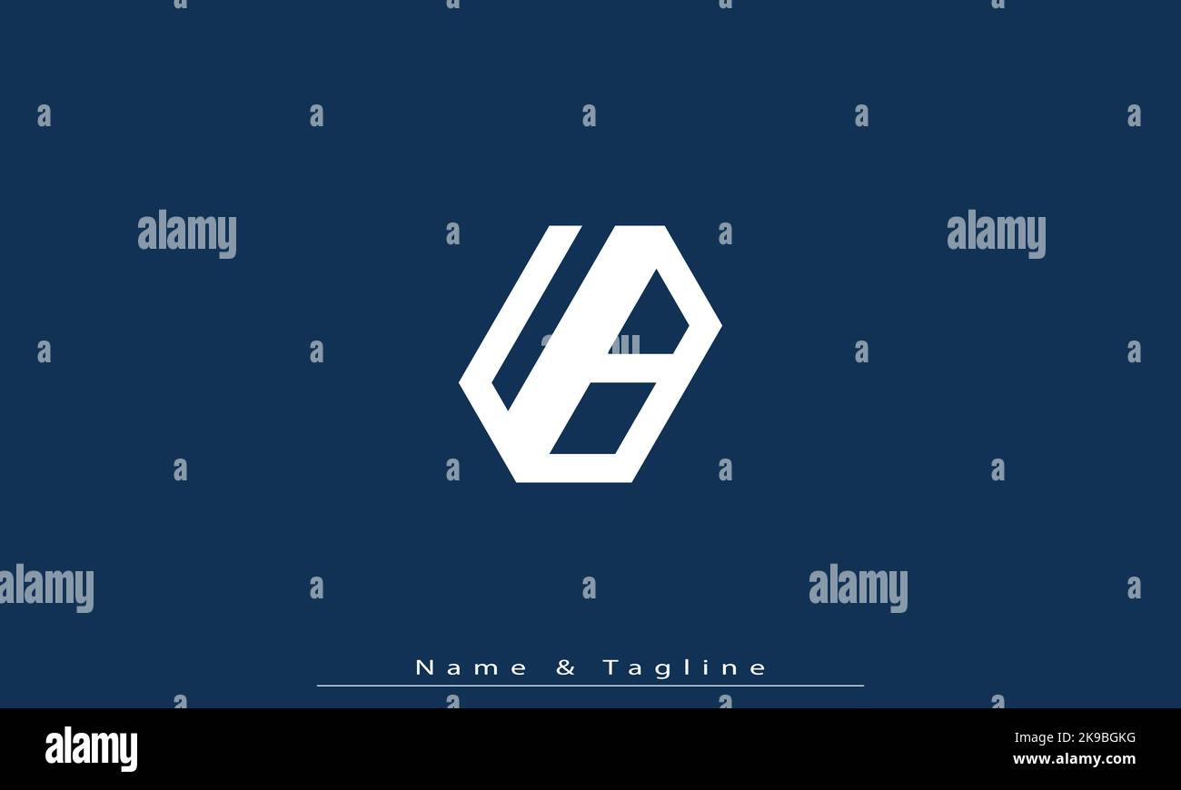 Alphabet letters Initials Monogram logo UB , BU Stock Vector
