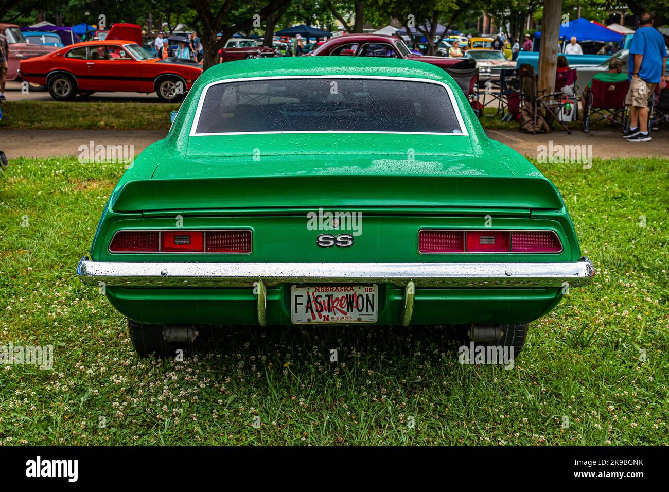 Des Moines, IA July 01, 2022 High perspective rear view of a 1969