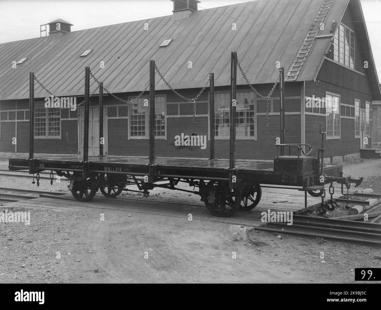 Sulfit AB Ljusnan, NN 9. Post Car. AB Svenska Railway Workshops, ASJ Stock Photo