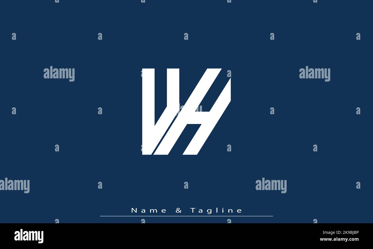 Alphabet letters Initials Monogram logo UH , HU Stock Vector