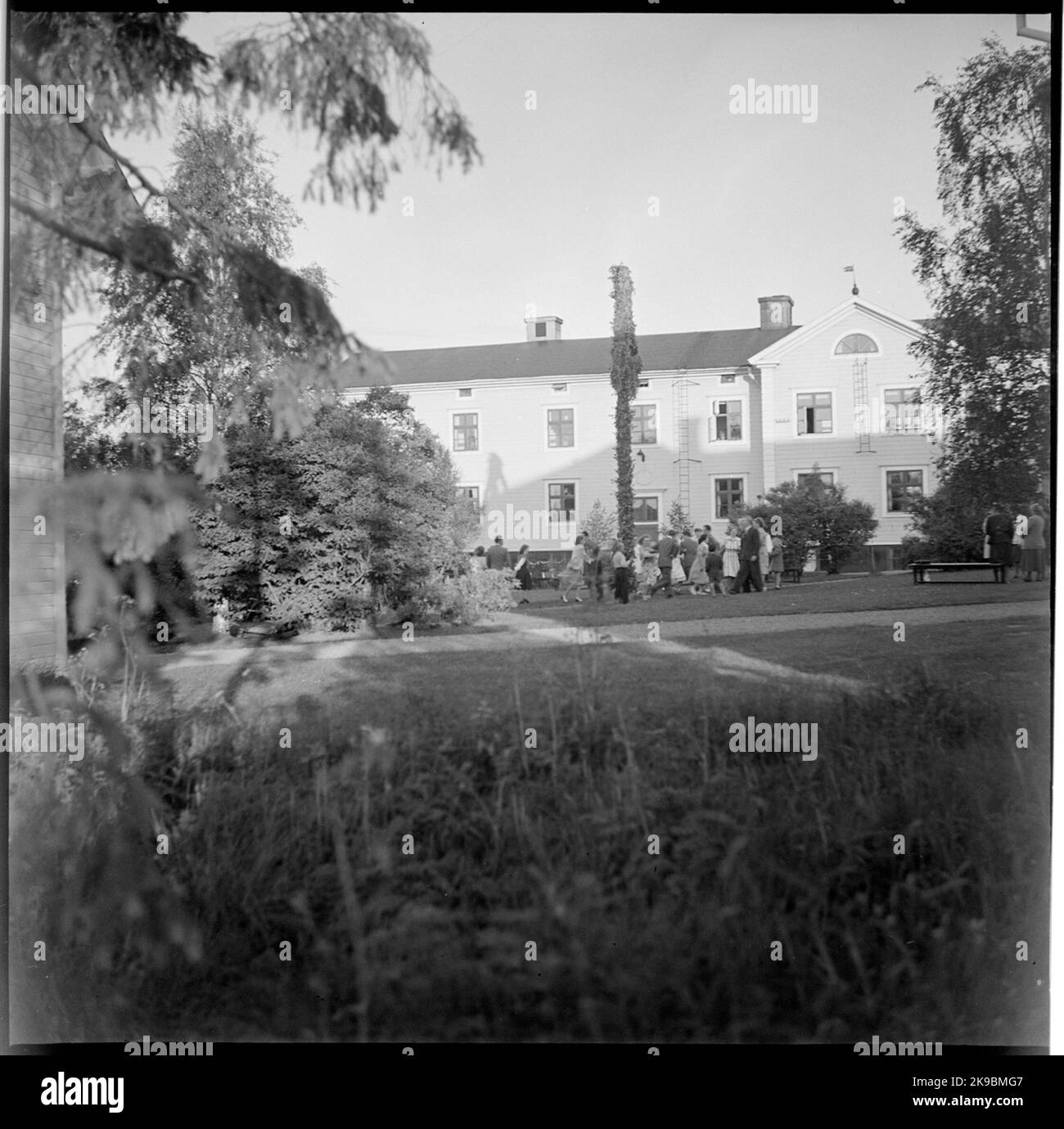 High school in summer Black and White Stock Photos Images Alamy