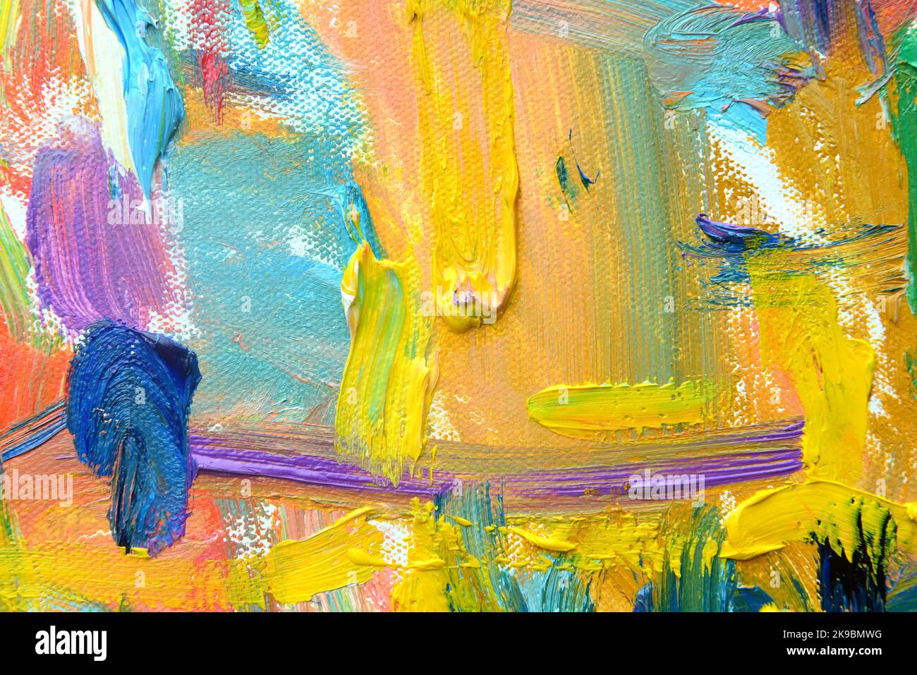 Picture of Color of lifes. Expressionist mood, texture Brush paint drawn vivid ...