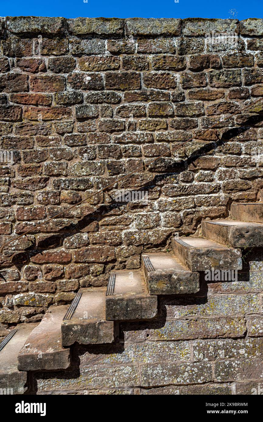 Stairs and a Brick Wall Stock Photo Alamy