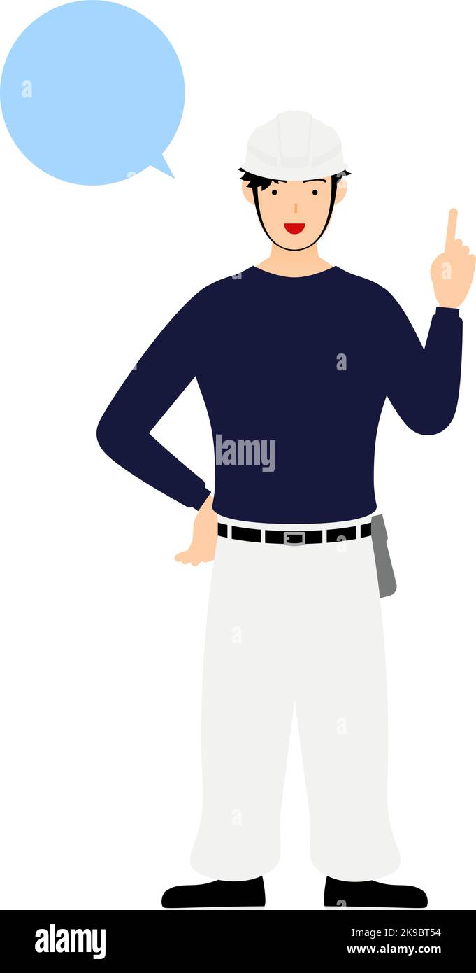 Carpenter man pose, Talking while pointing Stock Vector Image & Art - Alamy
