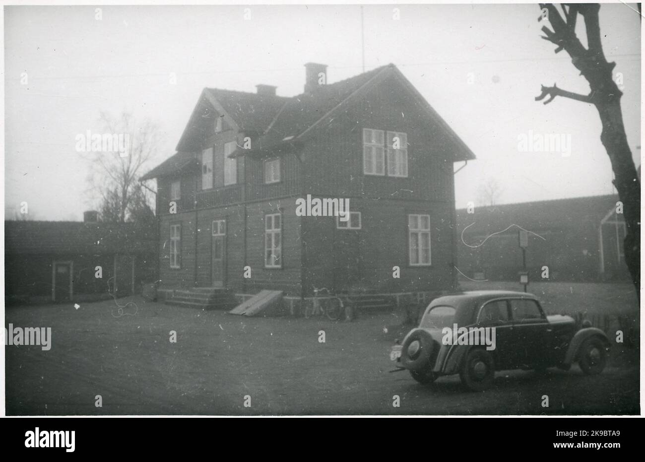 Lönsboda station house Stock Photo - Alamy