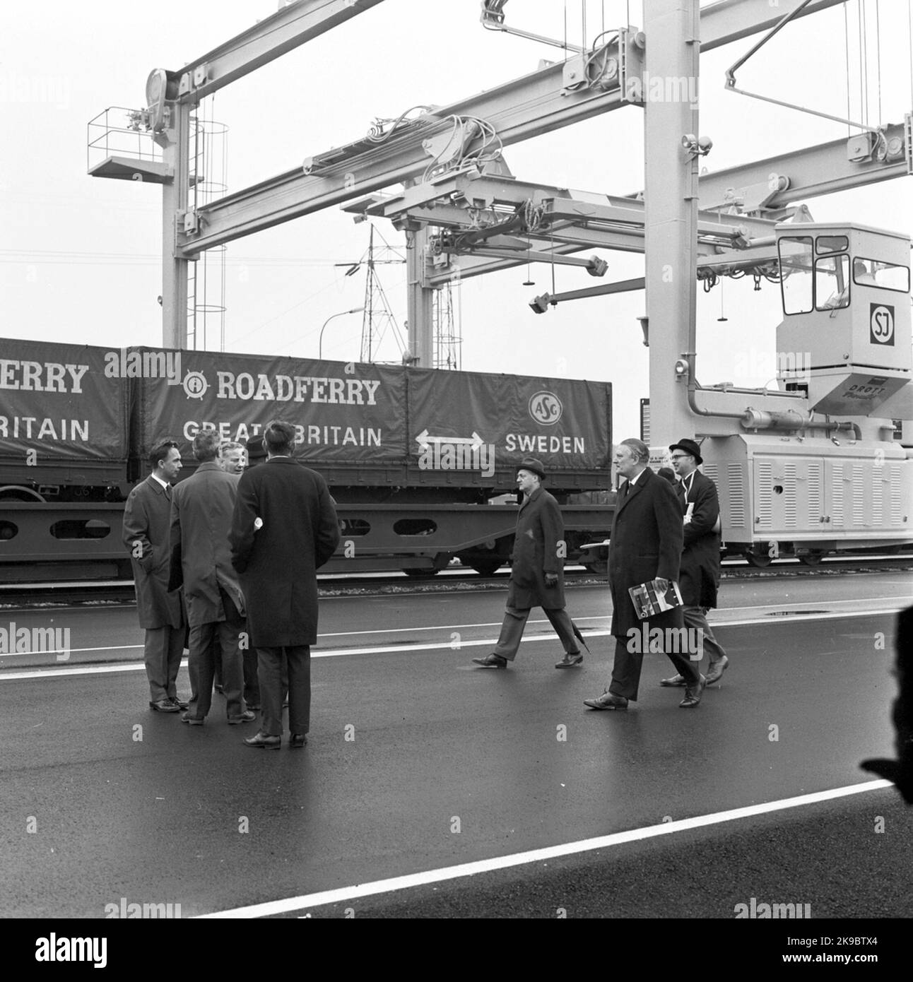 Container terminal. SJ SLPS. Director General Erik Upmark Stock Photo ...