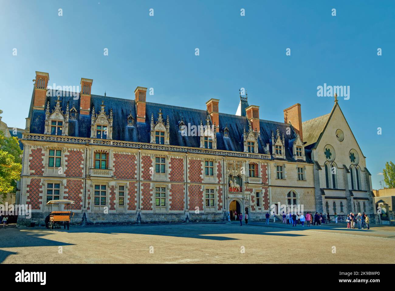 Exterior of the Royal Château of Blois located in the city centre of Blois, Loir-et-Cher, in the Loire Valley, France. Stock Photo