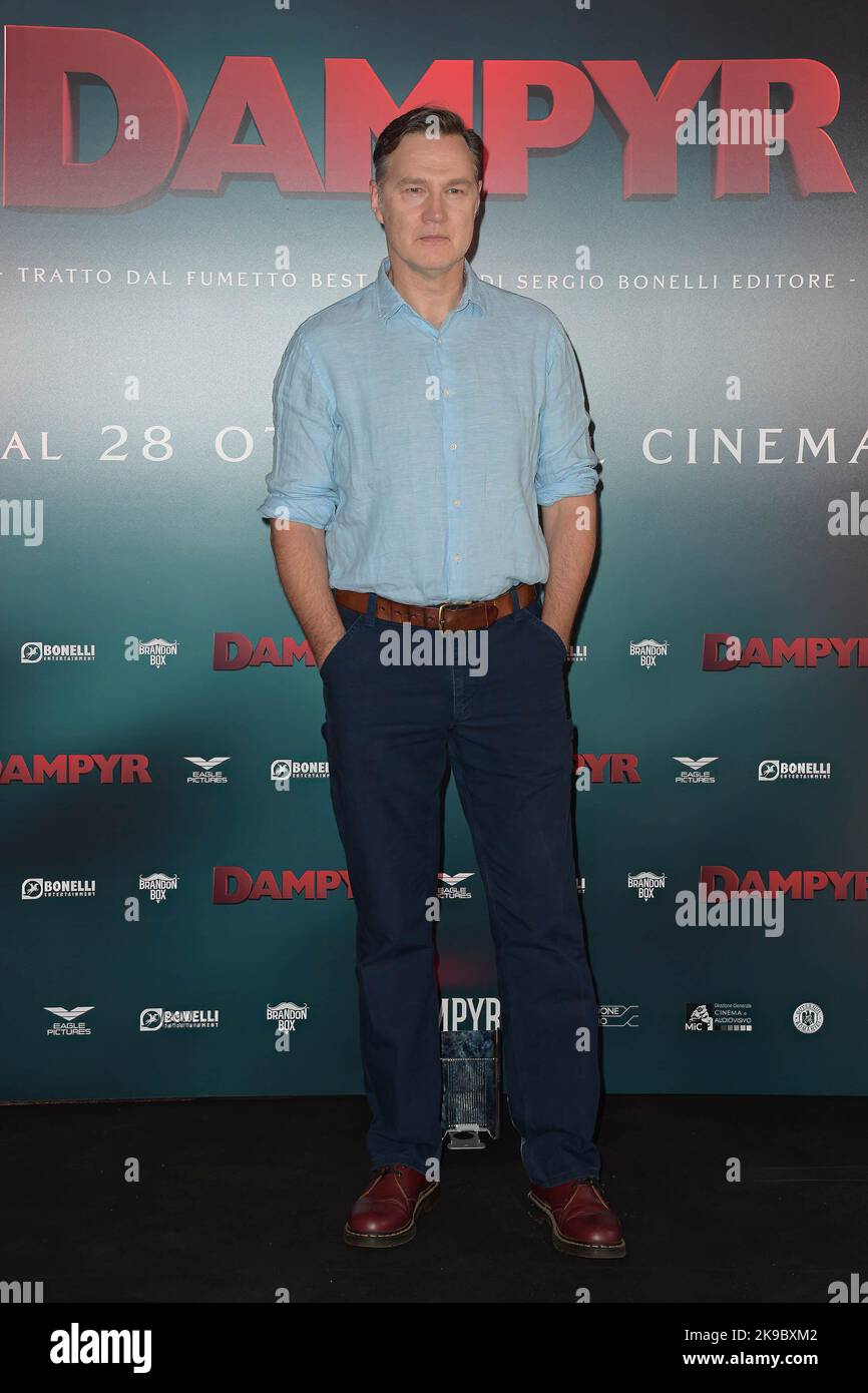 Rome, Italy. 27th Oct, 2022. David Morrisey attends at the photocall of the movie 'Dumpyr' at the Barberini multisala cinema at Piazza Barberini. Credit: SOPA Images Limited/Alamy Live News Stock Photo