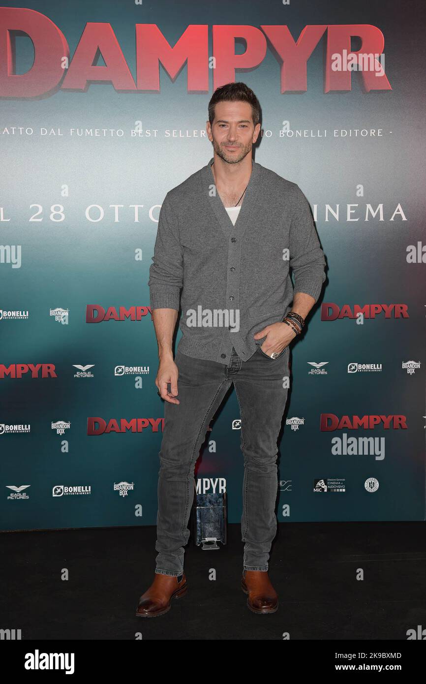 Rome, Italy. 27th Oct, 2022. Luke Roberts attends at the photocall of the movie 'Dumpyr' at the Barberini multisala cinema at Piazza Barberini. Credit: SOPA Images Limited/Alamy Live News Stock Photo