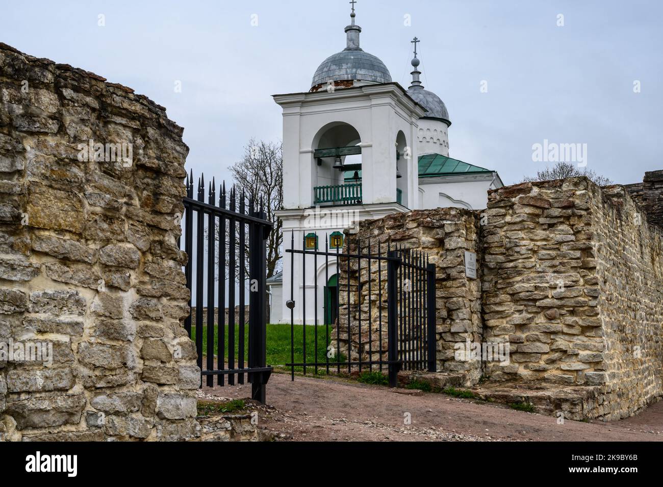 Nikolsky Cathedral. Izborsk fortress. Izborsk Pskov Oblast. Historical places of Russia. Stock Photo