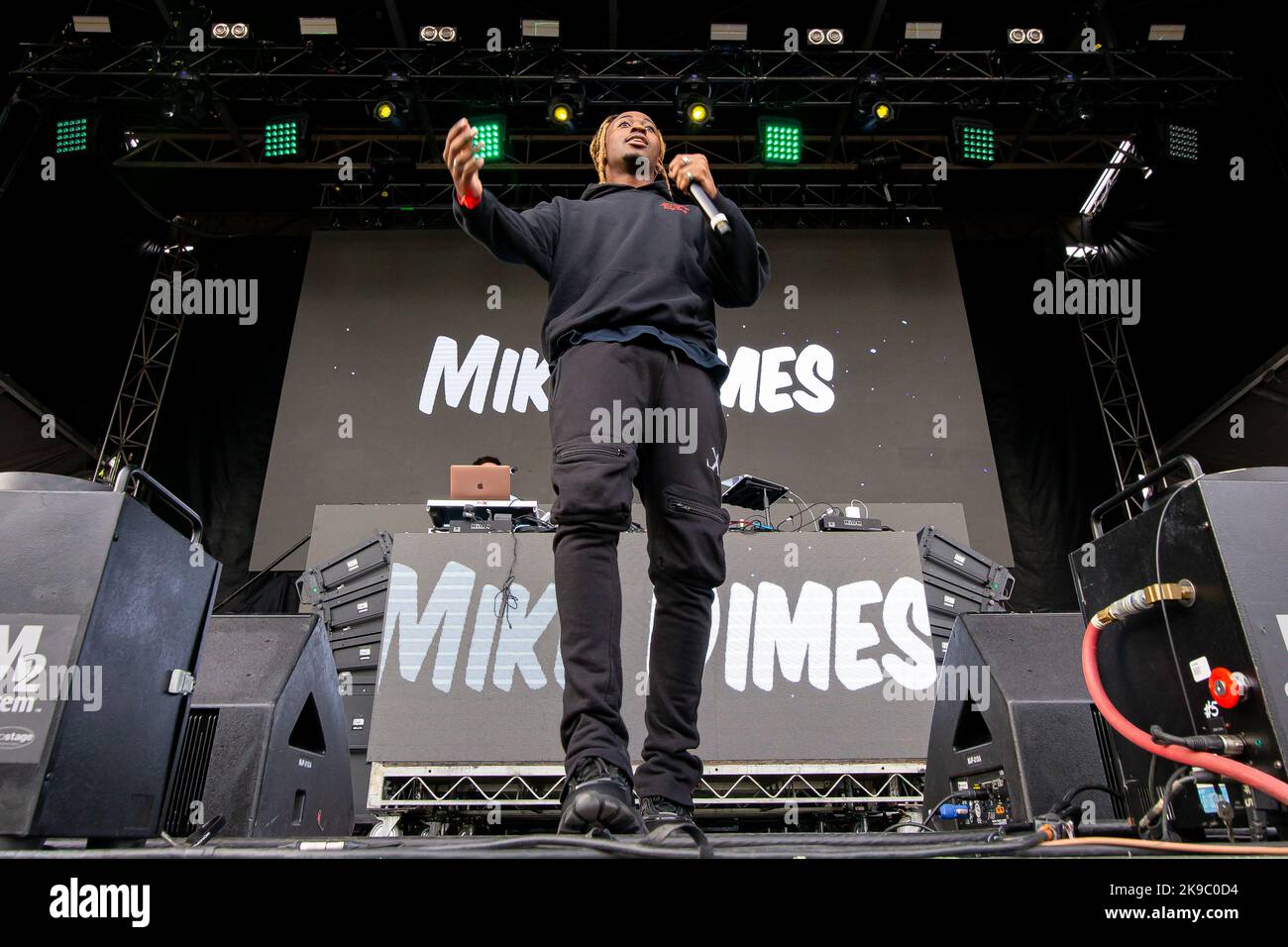Rapper Lakeyah performing at Breakout Festival at the PNE Amphitheatre ...