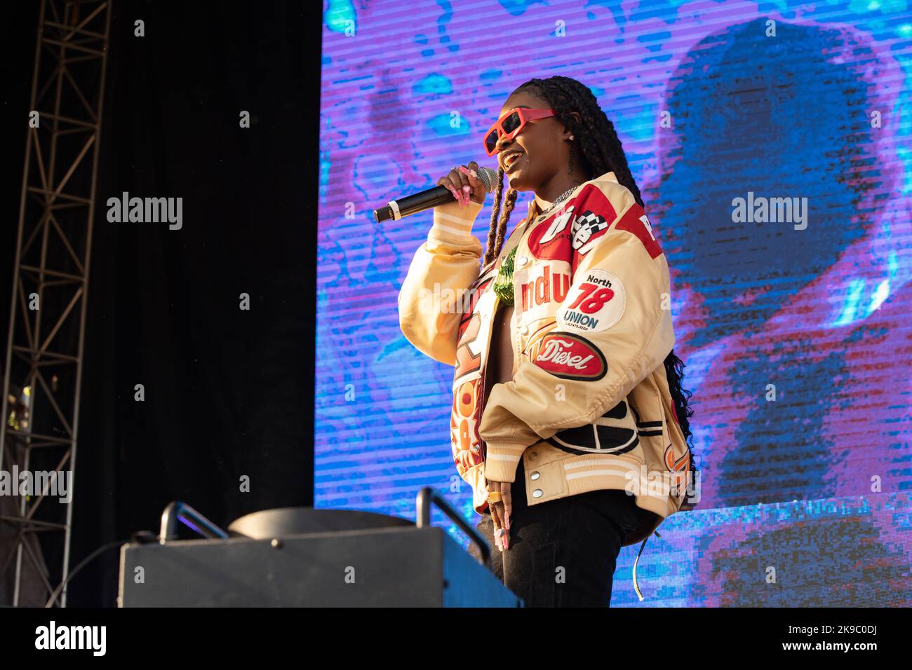 Rapper KALI performing at Breakout Festival at the PNE Amphitheatre in Vancouver, BC, Canada on