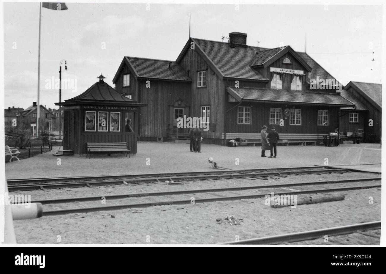 Arvidsjaur station. Stock Photo