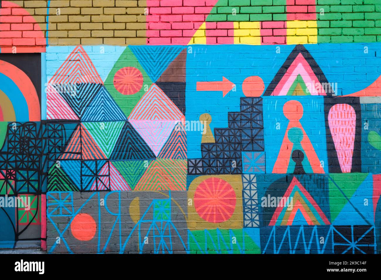 Rise Up Residency, Public Art, Margate, Kent, UK. Artist: David Shillinglaw (part of a mural) Stock Photo