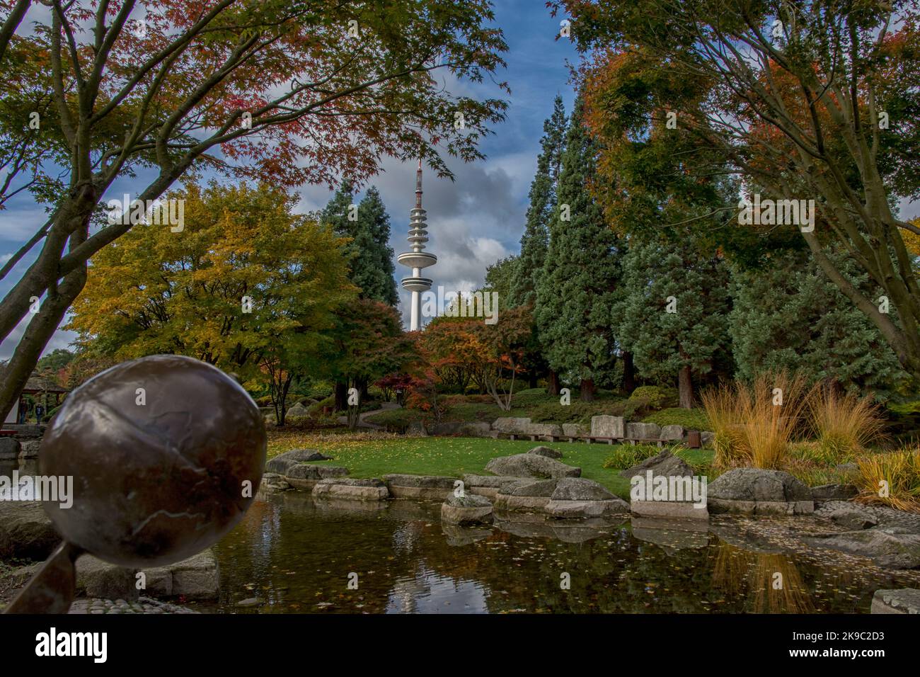 Beautiful nature in the japanese garden in hamburg hi-res stock ...