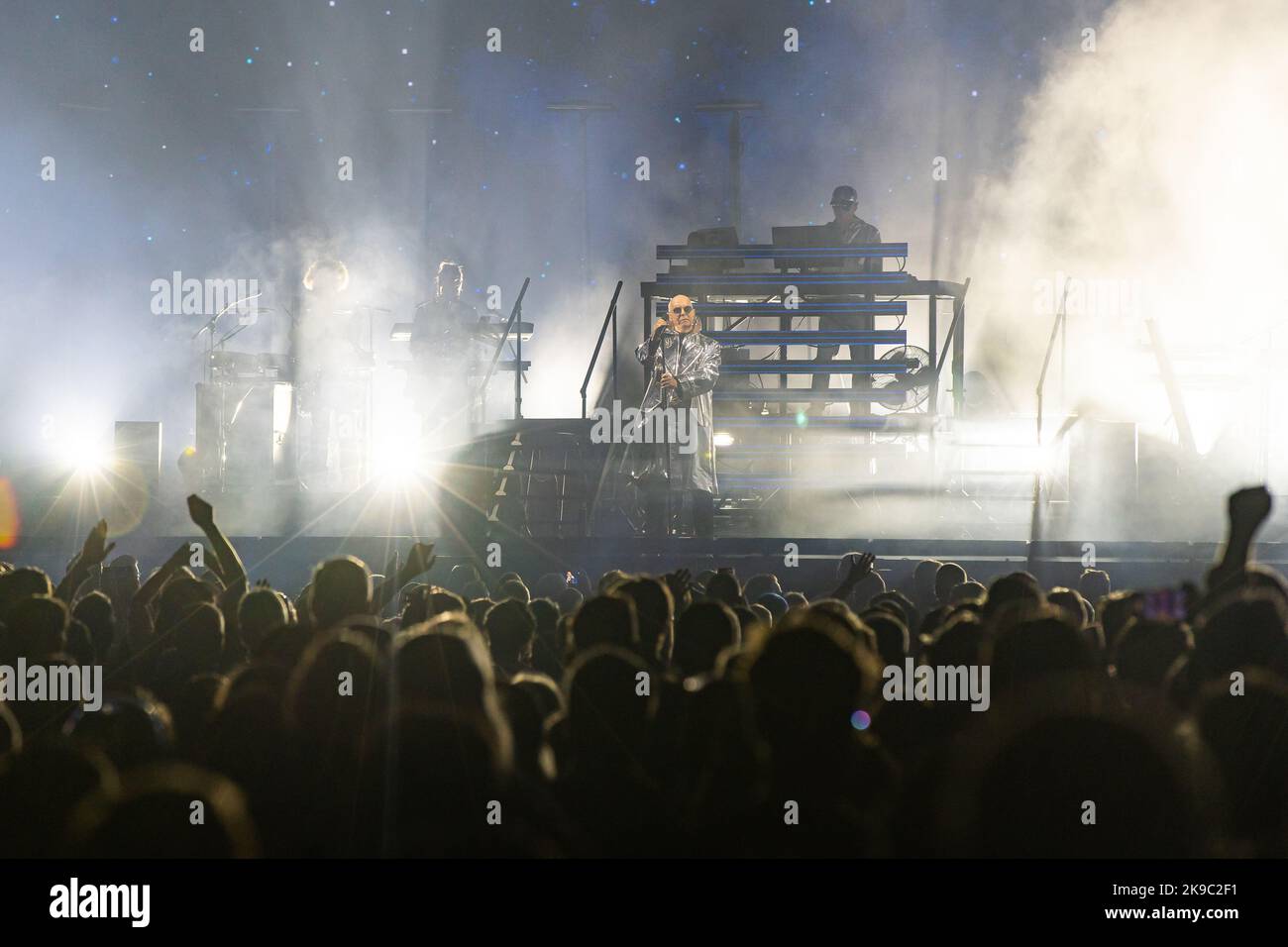 English synthpop duo Pet Shop Boys performing at Rogers Arena in