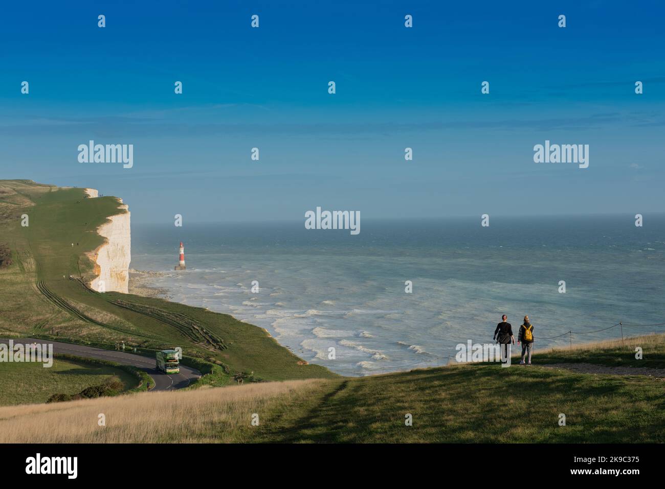 The hills and coast near Beachy Head in East Sussex, England, UK. Stock Photo