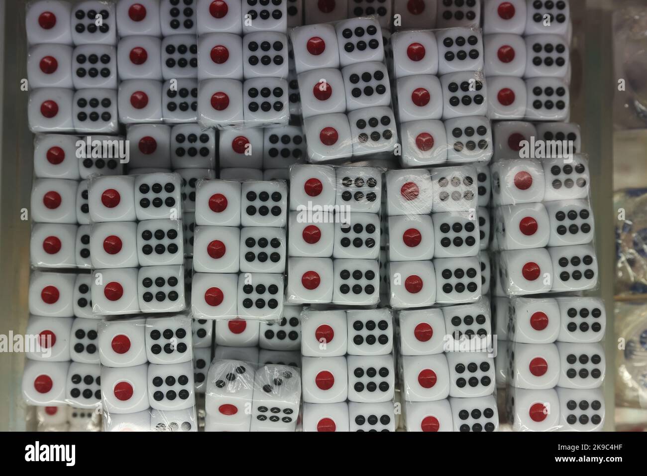 Mahjong tiles at Biu Kee Mah-Jong in Jordan. The old mahjong tile shop is forced to close at the end of October as it is evicted by the Buildings Department.13OCT22 SCMP/ Edmond So Stock Photo