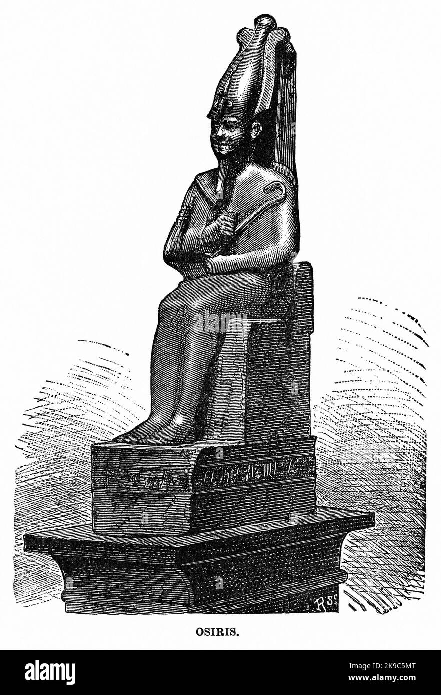 Osiris, Illustration, Ridpath's History of the World, Volume I, by John Clark Ridpath, LL. D., Merrill & Baker Publishers, New York, 1894 Stock Photo