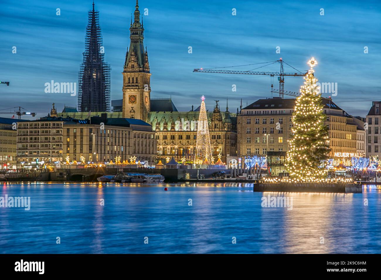 Christmas time in Hamburg Germany - Weihnachten in Hamburg Stock Photo