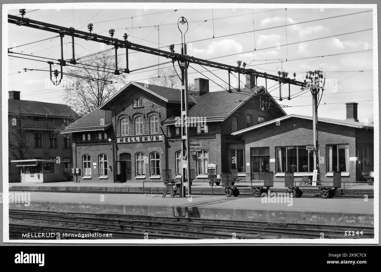 The station in Mellerud. Stock Photo